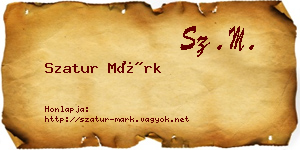 Szatur Márk névjegykártya